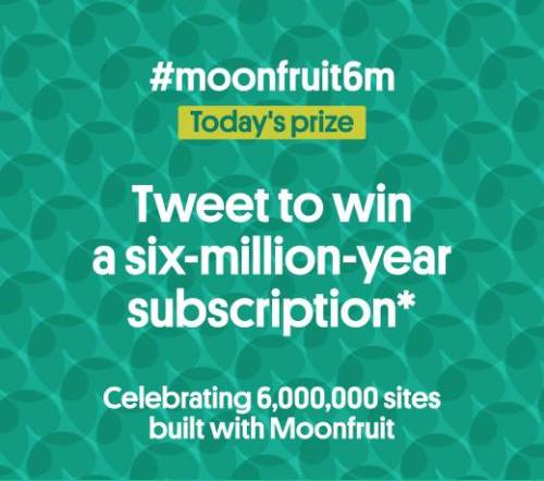 What advice would you give to a small business? Tell us on Twitter and you could win a six-million-year subscription to Moonfruit (Remember to use #moonfruit6m)