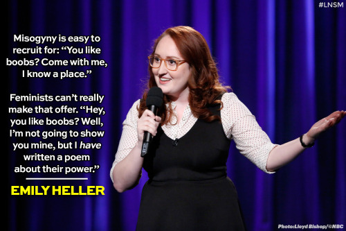 latenightseth:Comedian Emily Heller is a feminist, but she recognizes the branding problem. Watch he