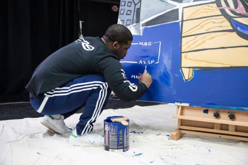 rxmcri: thesnobbyartsyblog: ASAP Ferg painting for ASAP YAMS for Art Basel. this is amazing.