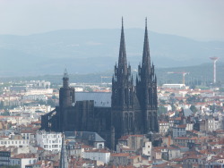 tracyalexander:  softealock:  rawrpeace: the gothest church. like. gothic. but gothicker.  This is a church in Clermont Ferrand in France (abt an hour from where I live), it’s made from lava stone and it’s so cool  its like bloodborne is crossing