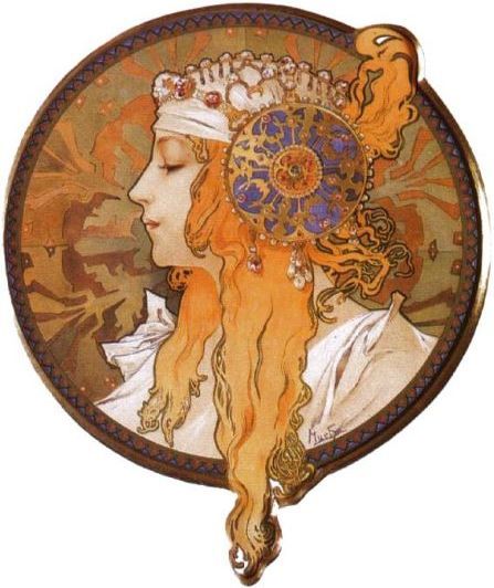 “The Blonde” by Alphonse Mucha, 1897