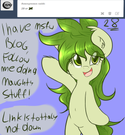 askflowertheplantponi:«»Totally not a Link«»((similar post did remeber gammer pone did this and flower would do the same. ))((28. … doing something they would never do!))  XD Darn trolly-butt! &gt;w&lt;