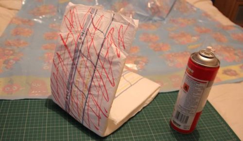 abcubs:  Photo 1: So, people have asked for a how to video of making those printed diapers, and I ha