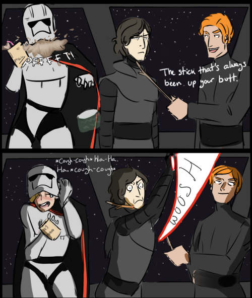 hokalinart: Kylo Ren’s got a stick up his butt! 