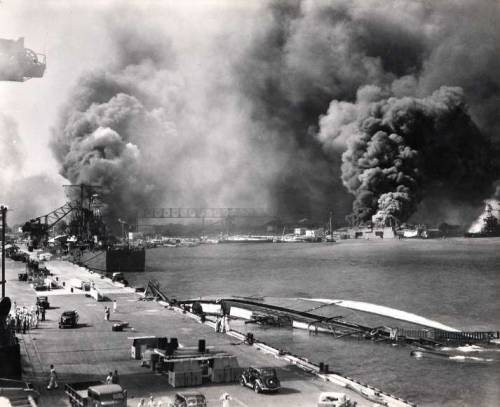 todayinhistory:   December 7th 1941: Attack on Pearl Harbor On this day in 1941, just before 8 am, the Imperial Japanese Navy launched an attack on the  American naval base at Pearl Harbor, Hawaii. After decades of escalating tensions, primarily over