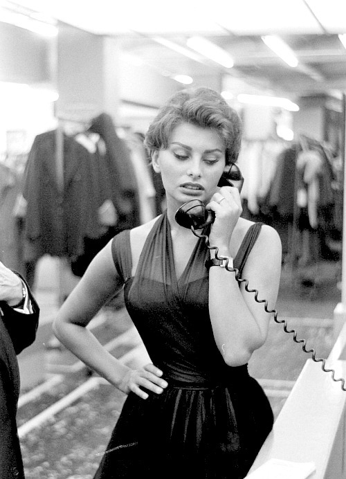 Sophia Loren in New York City, c. 1958. 