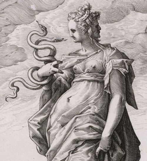 achasma:Caution/Prudentia (detail) by an anonymous artist, c. 1601-1652.