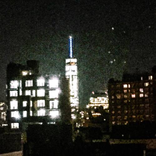 Remembering that day at midnight. (at Freedom Tower NYC)