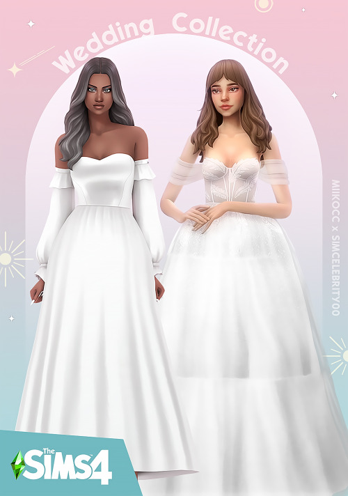 Wedding Collection A Collaboration by @miikocc x simcelebrity00▶ Hair-Hairstyle V1Maxis Match Hairst