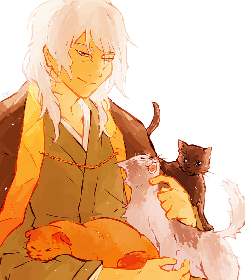 dklem:Fukuzawa (+ cats), requested by anon and mildly suggested by @sirree !!