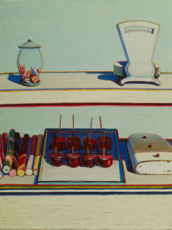 huariqueje:  Candy Counter   -    Wayne  Thiebaud , 1969American, b.1920-oil on canvas,   47 ½ x 36 1/8 in  