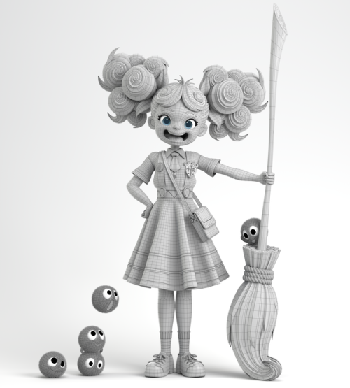 Spiraling Witch Encyclopedia -“Little Witch Marie”3D Sculpt by Jaeyeon NamConcept by hon