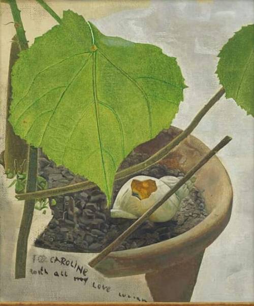 Still Life with Zimmerlinde   -   Lucian Freud , c.1950.British, 1922-2011oil on canvas, 9 7/8 x 8 ½