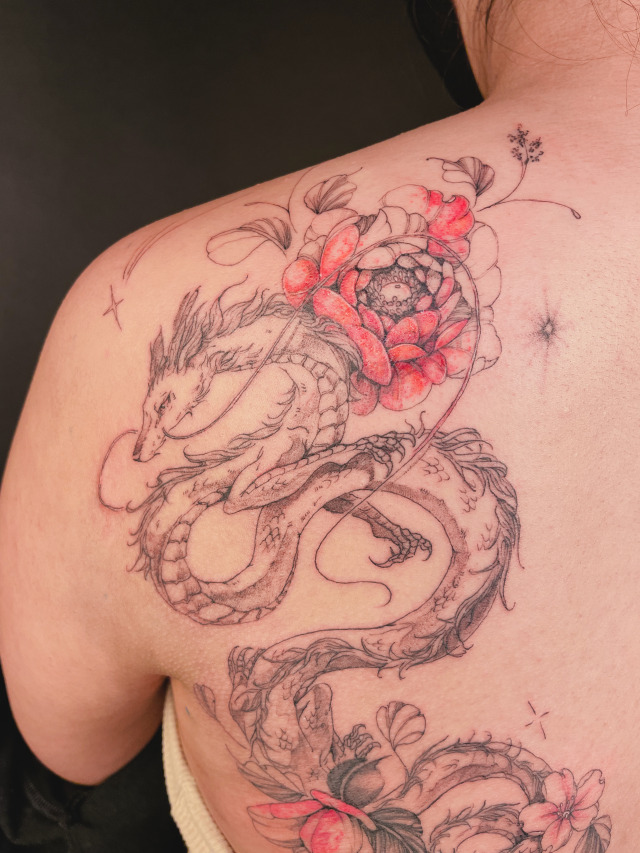 Spirited Away Haku Tattoo by tattooistsigak  Tattoogridnet