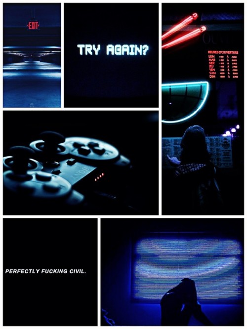 Moodboard for a peaceful demon with a fondness for videogames 