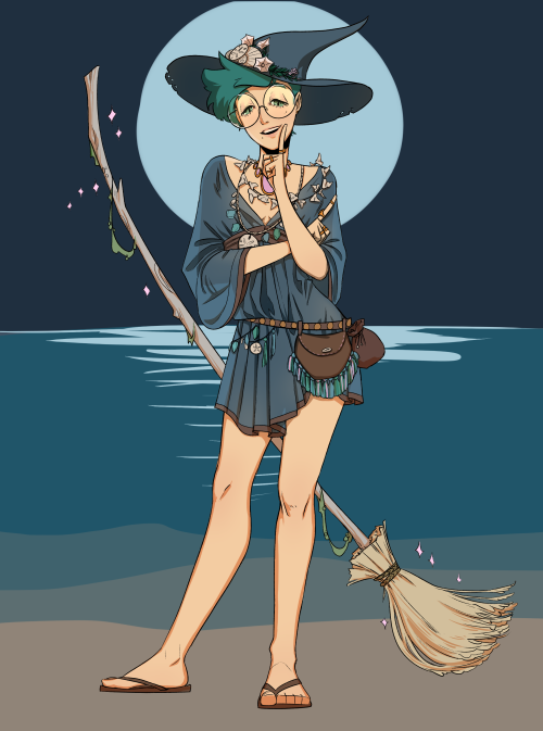 bondibee: Made a witchsona!! She’s a Florida beach witch :-) 