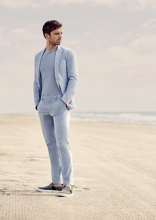 sebastiansource:Sebastian Stan for Hugo Boss ‘Summer of Ease’ Collection