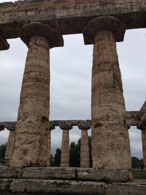 didoofcarthage:Temple of Hera I at Paestum, built c. 550 B.C. 