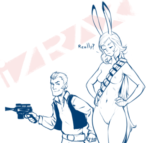 xizrax: how bout some Fran and Balthier from final fantasy 12 cosplaying as   Han Solo and Chewbacca? ;9