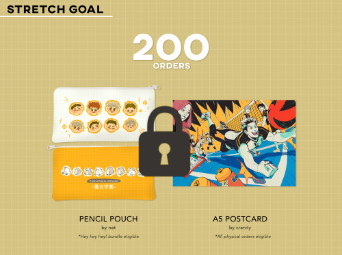  STRETCH GOAL BONUS If we manage to hit 200 orders, we will include a postcard of the zine’s c