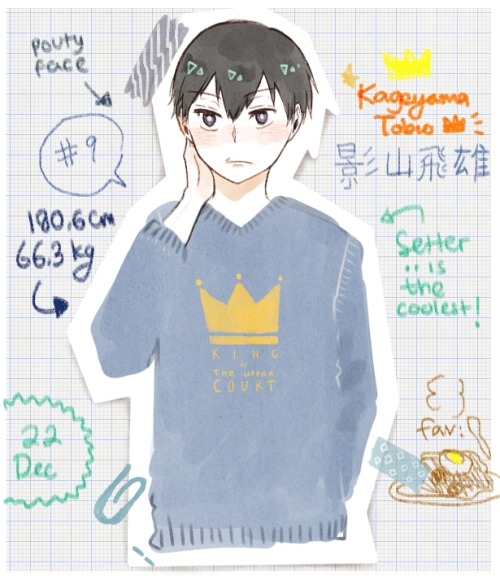 evidae:  Karasuno 1st years with sweater / cardigan! （・◇・)/ ( I really love cardigan and sweater hgnghg )  