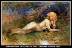 adhemarpo:  Berthe Morisot (Française, 1841-1895) - La bergère allongée (1891)