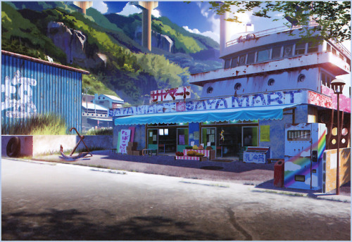 artbooksnat:  Beautiful blue backgrounds, both underwater and above water, from the anime Nagi no Asukara (凪のあすから). 
