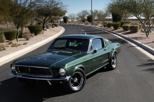 americanmusclepower:Steve McQueen 1968 Ford Mustang Fastback