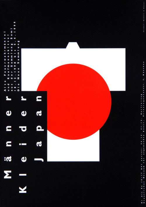 Japanese Exhibition Poster: Männer Kleider Japan. Pierre Mendell, Annette Kröger. 1998