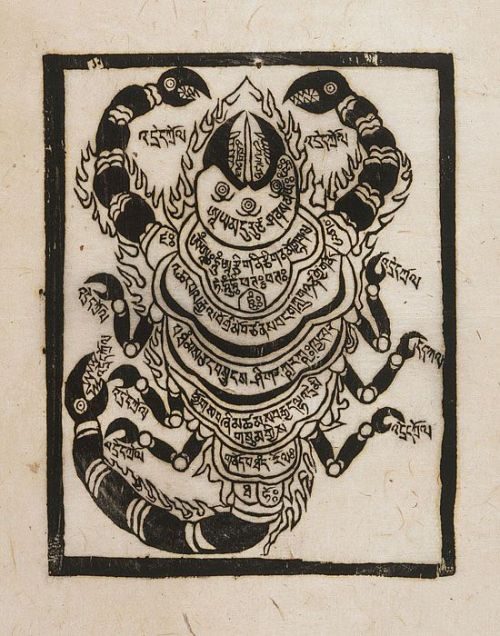 artofthegods:The Tibetan Scorpion Protection Yantra, which is generally associated with the practice