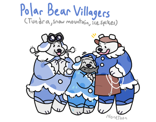 nonetoon:Been in an equal minecraft and Animal Crossing mood so here’s some animal villagers designs