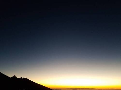 Haleakalā High Altitude Observatory Site. Taken from the top of the crater yesterday. The stars were