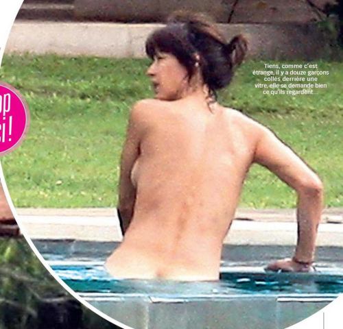 toplessbeachcelebs:  Sophie Marceau (Actress) swimming naked in Ibiza (August 2015) 