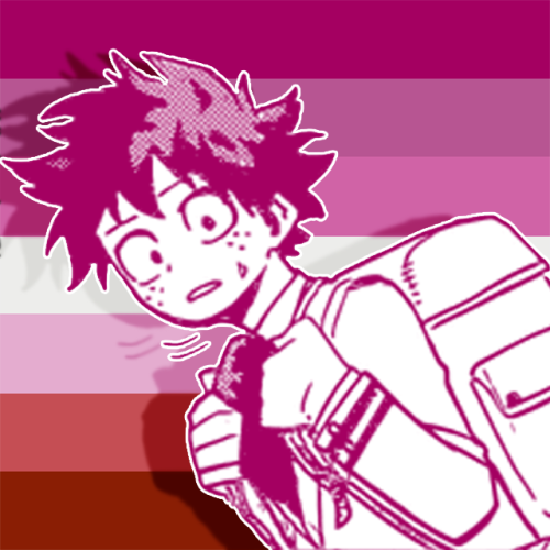 screaming-nope: Aro ace lesbian Deku icons requested by Anon! Free to use, just reblog! Requests are