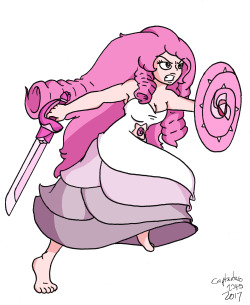 captaintaco2345:I coloured that Rose Quartz sketch I drew a while ago. To be honest, I got kinda lazy with the shading here.  Just reblogging some of my overlooked stuff. 
