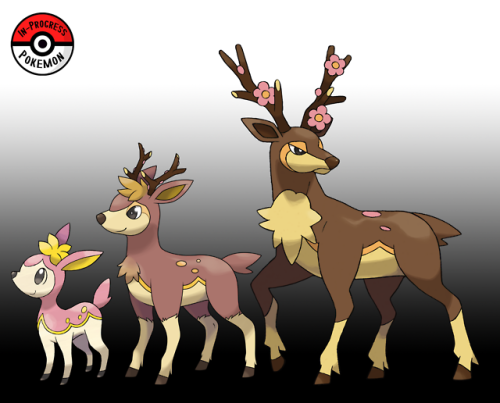 inprogresspokemon: #585.5 - Deerling possess sensitive fur, which changes color and scent according 