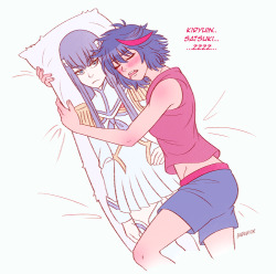 herokick:  Ryuko once used this BANNED, student-made ‘Honnouji Gakuen Student Council President Dakimakura’…as a punching bag. But now… She just drools on it. Every night. ( ͡° ͜ʖ ͡°)Inspired by the haiku written by CalicoCat. ☆  babe