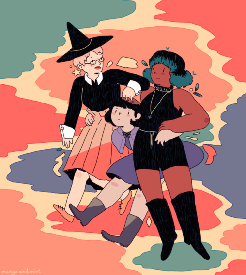 mangoandmint: @sachcell‘s gorgeous poly witches!!go check out their art, its 10/10   I&am