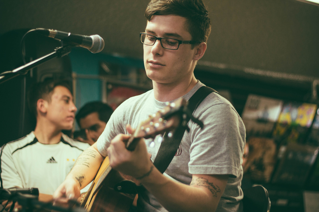 unitethescene: Kyle Soto of Seahaven at Backside Records in Burbank, CA. August 11,