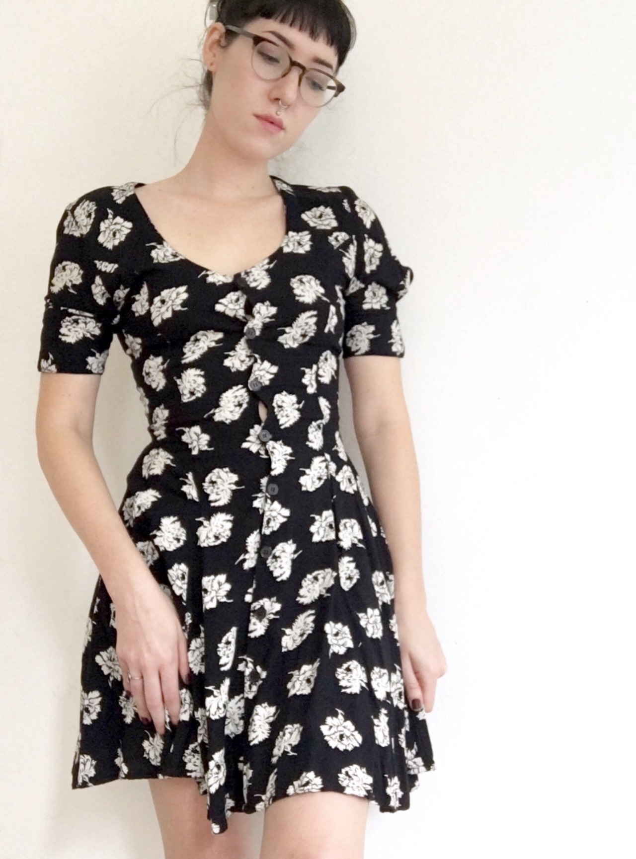 coffee–queen:  Vintage floral skater dress, for sale in my ETSY &amp; STORENVY