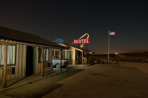 archatlas:  Road Trip by Noel Kerns     Noel Kerns is a Dallas-based photographer specializing in capturing Texas’ ghost towns, decommissioned military bases, and industrial abandonments at night. Growing up in the central Texas hill country, Kerns