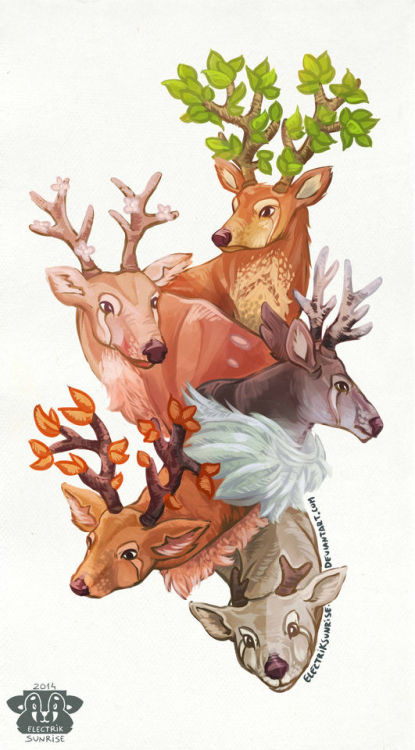 bulbagarden:  The Deer of Seasons by ElectrikSunrise