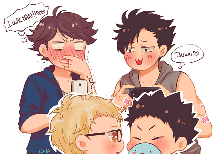 pandamatcha:  Tsukki and Iwa-chan having a play date 