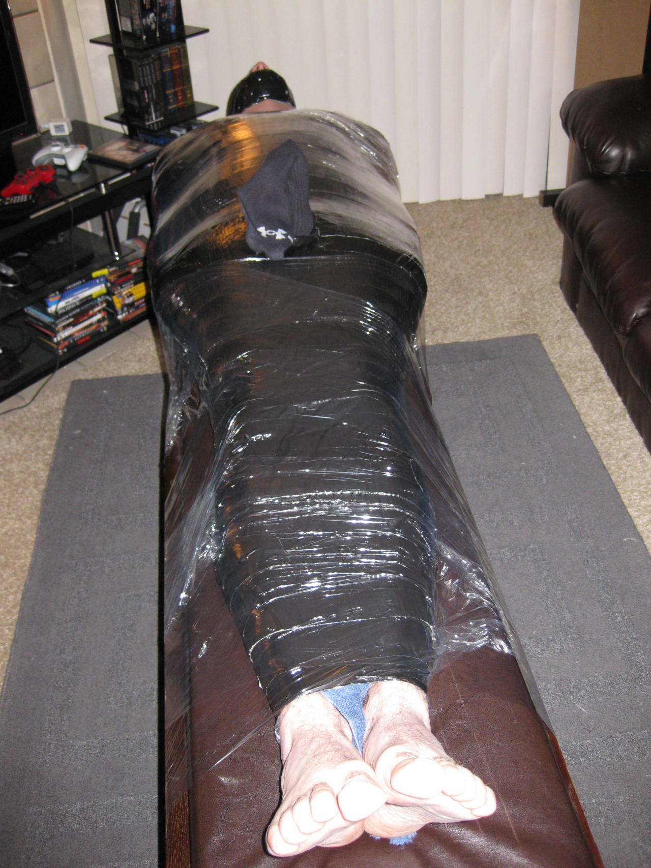 bondagejock: Mummification with cbt.   Sub: @bondagejock   Dom: @theuajock 