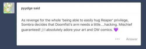 bluebloodtanuki-bbt:  Ooooooh Sombra, you conniving little Mexican….Thank you for the fun comic idea! I even threw in a bonus