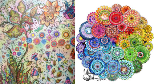 jedavu:  Colouring Books for AdultsInspired by Scotland’s Brodick Castle Gardens, British illustrator and artist Johanna Basford creates incredible coloring books for adults… 