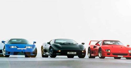 Bugatti EB110SS, Jaguar XJ220, Ferrari F40 from: https://www.daidegasforum.com/forum/forum-vari/-2-r