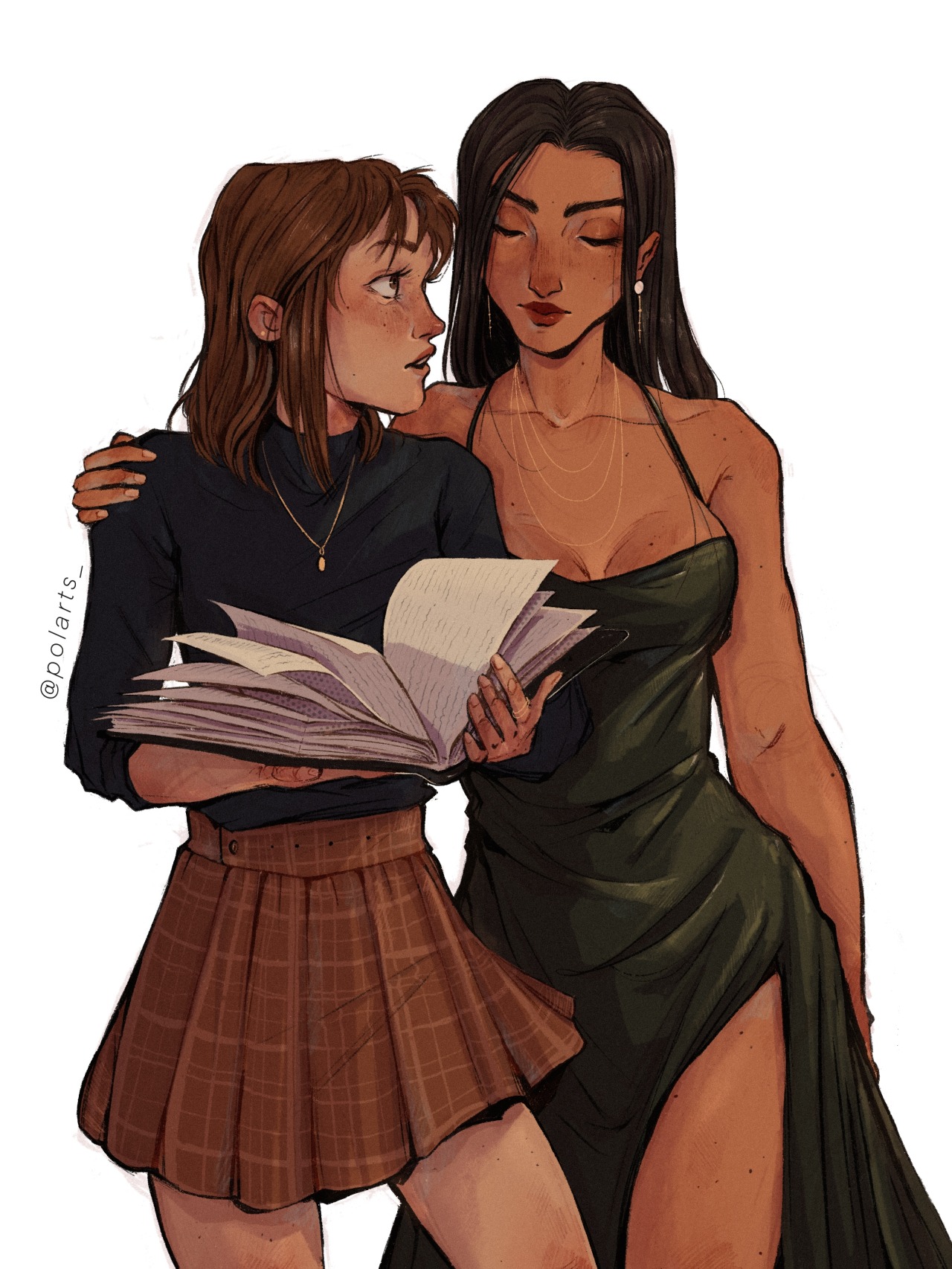 Parisa and Libby from The Atlas Six by @olivieblake 📚🌠 (swipe