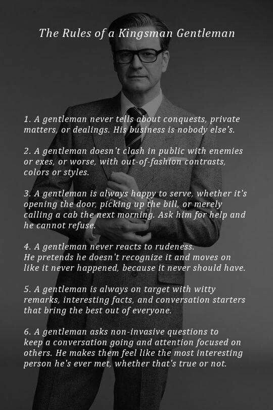 dombruce2016:  destiel-malec:  Take notes boys!  You should really learn these rules!!!  Be her gentleman always in all ways…💜