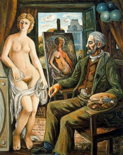 Rafael Zabaleta, Model and the Painter with Easel